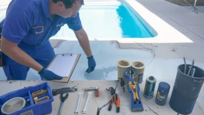 como arreglar una piscina de obra que pierde agua