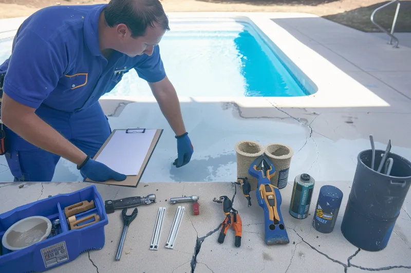 como arreglar una piscina de obra que pierde agua