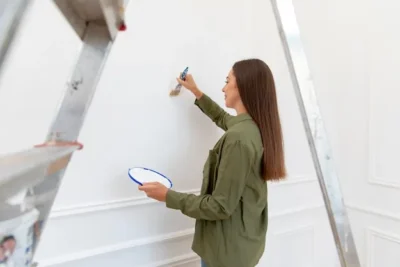 como pintar las paredes con puertas blancas