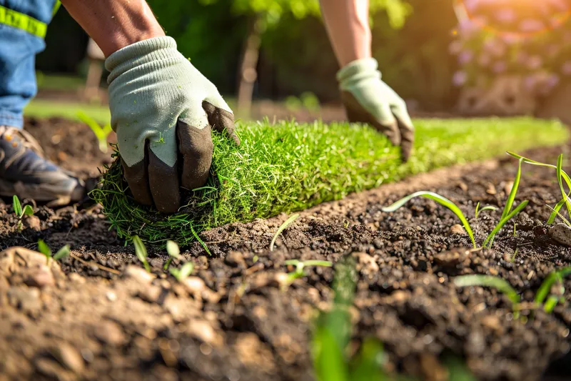 como plantar cesped en rollo